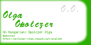 olga opolczer business card